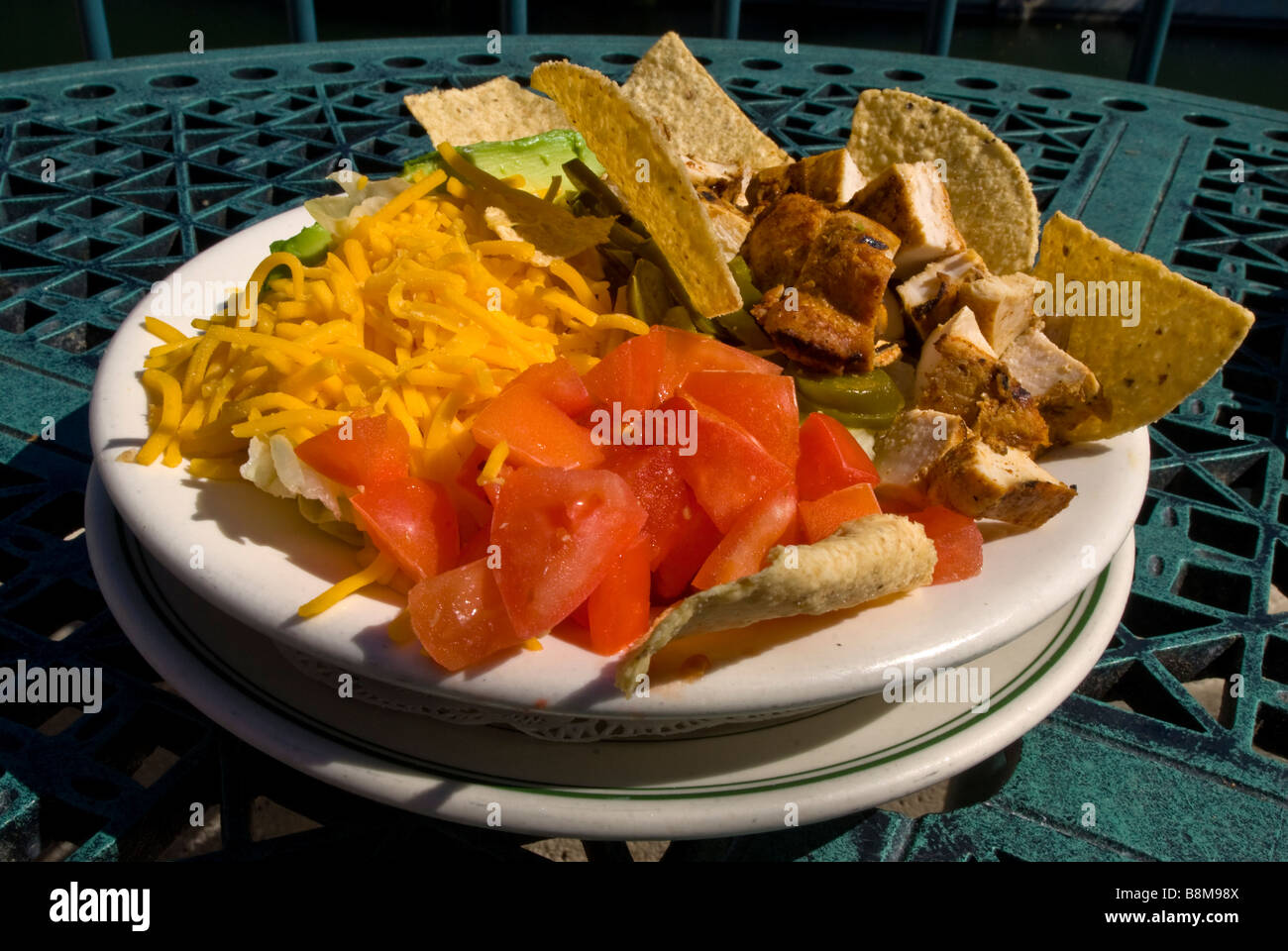 Pollo insalata di taco tex-mex cibo san antonio tx Guenther House cucina messicana Foto Stock