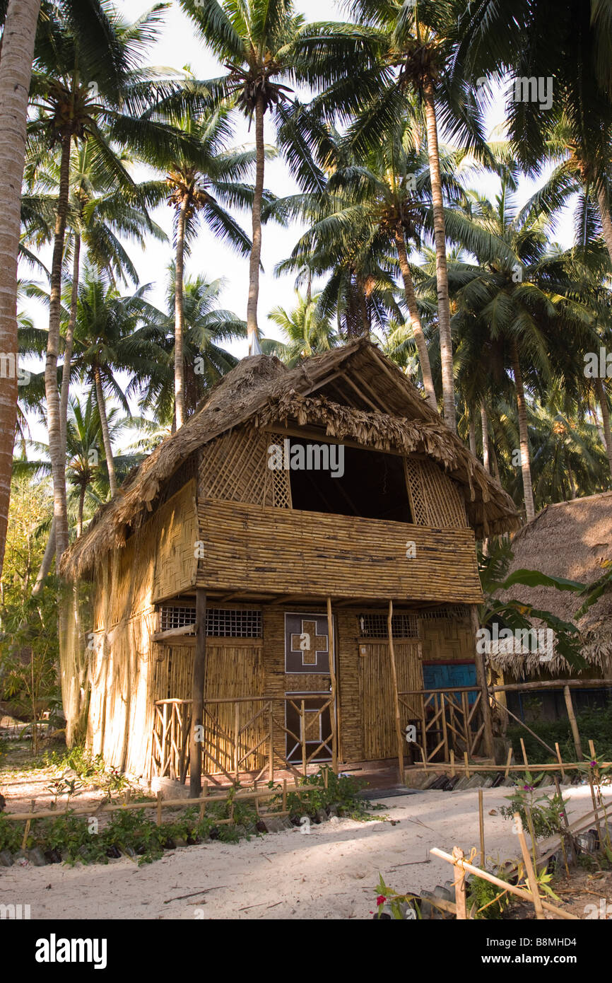 India Andamane e Nicobare Havelock island numero 2 villaggio eco resort a due piani alloggio Foto Stock