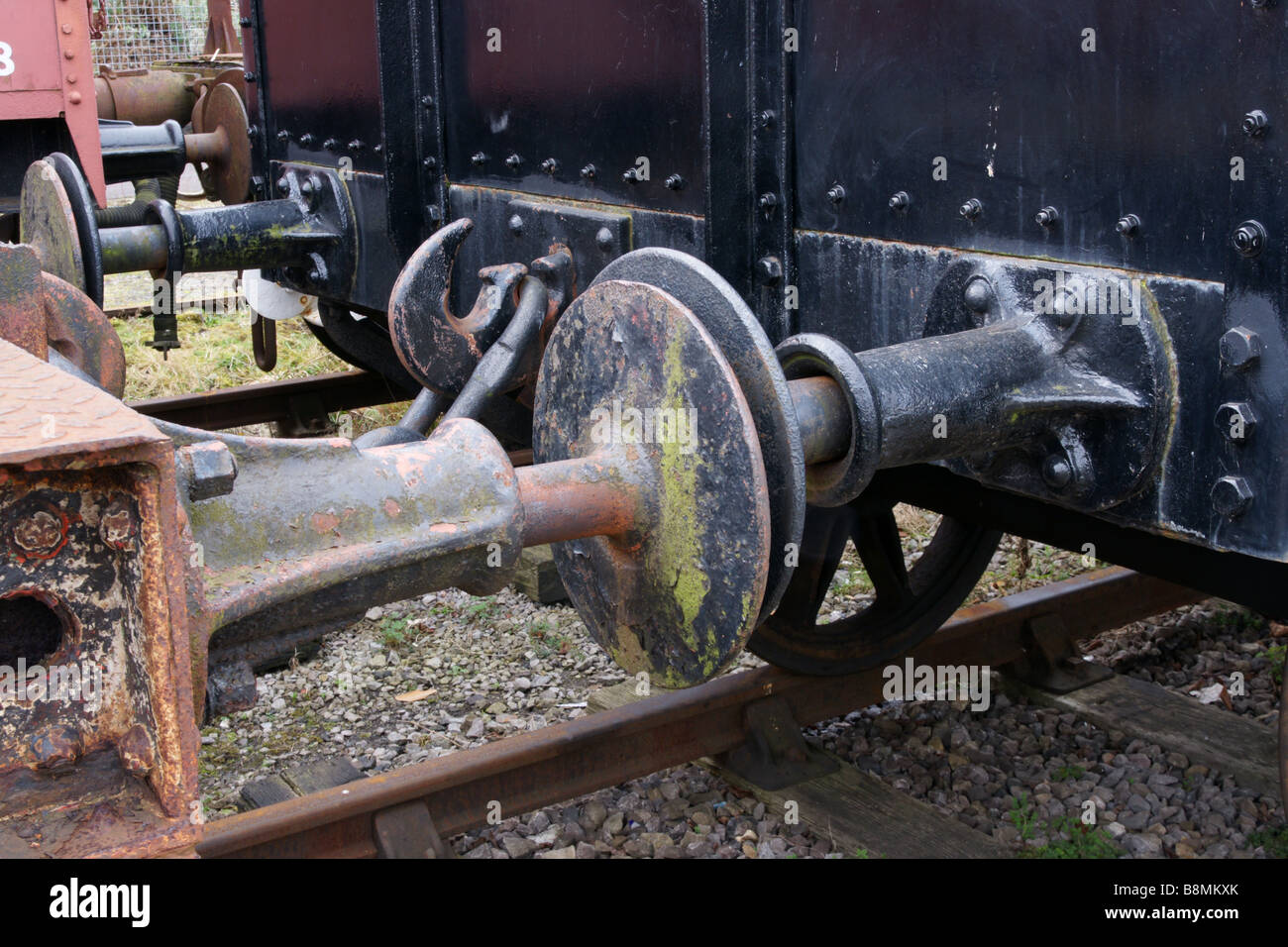 Carro ferroviario tamponi Foto Stock