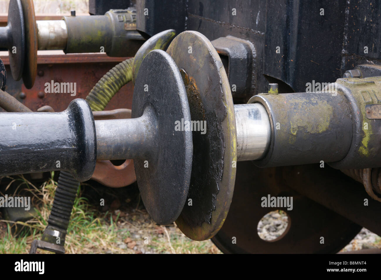 Carro ferroviario tamponi Foto Stock