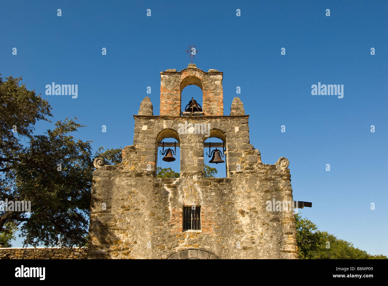 Missione Espada campanile San Antonio Tx Missions National Historical Park us national park service san antonio tx Foto Stock