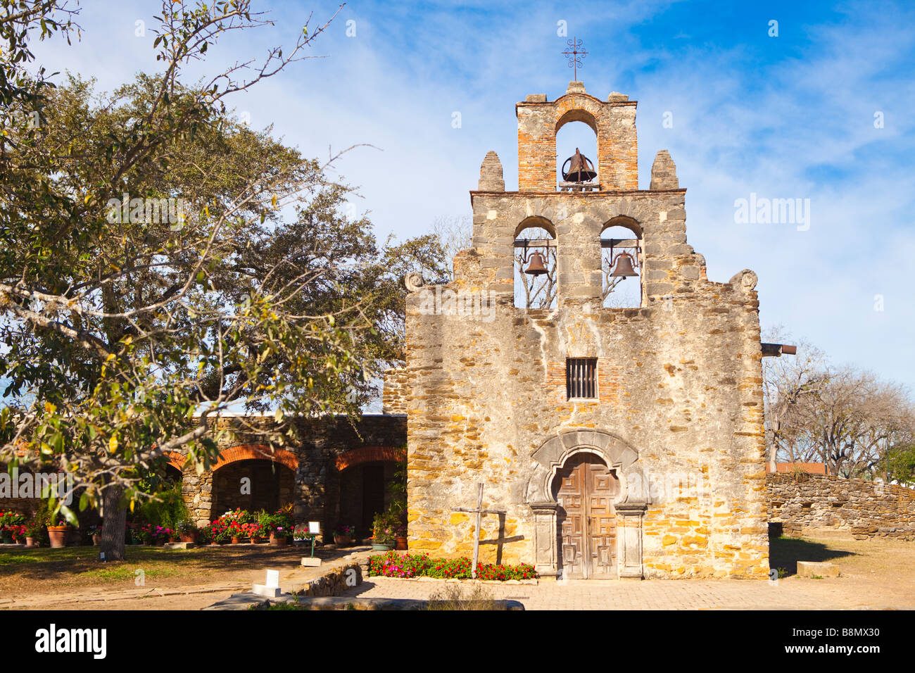 Missione Espada, missione Trail, San Antonio, Texas, Stati Uniti d'America Foto Stock