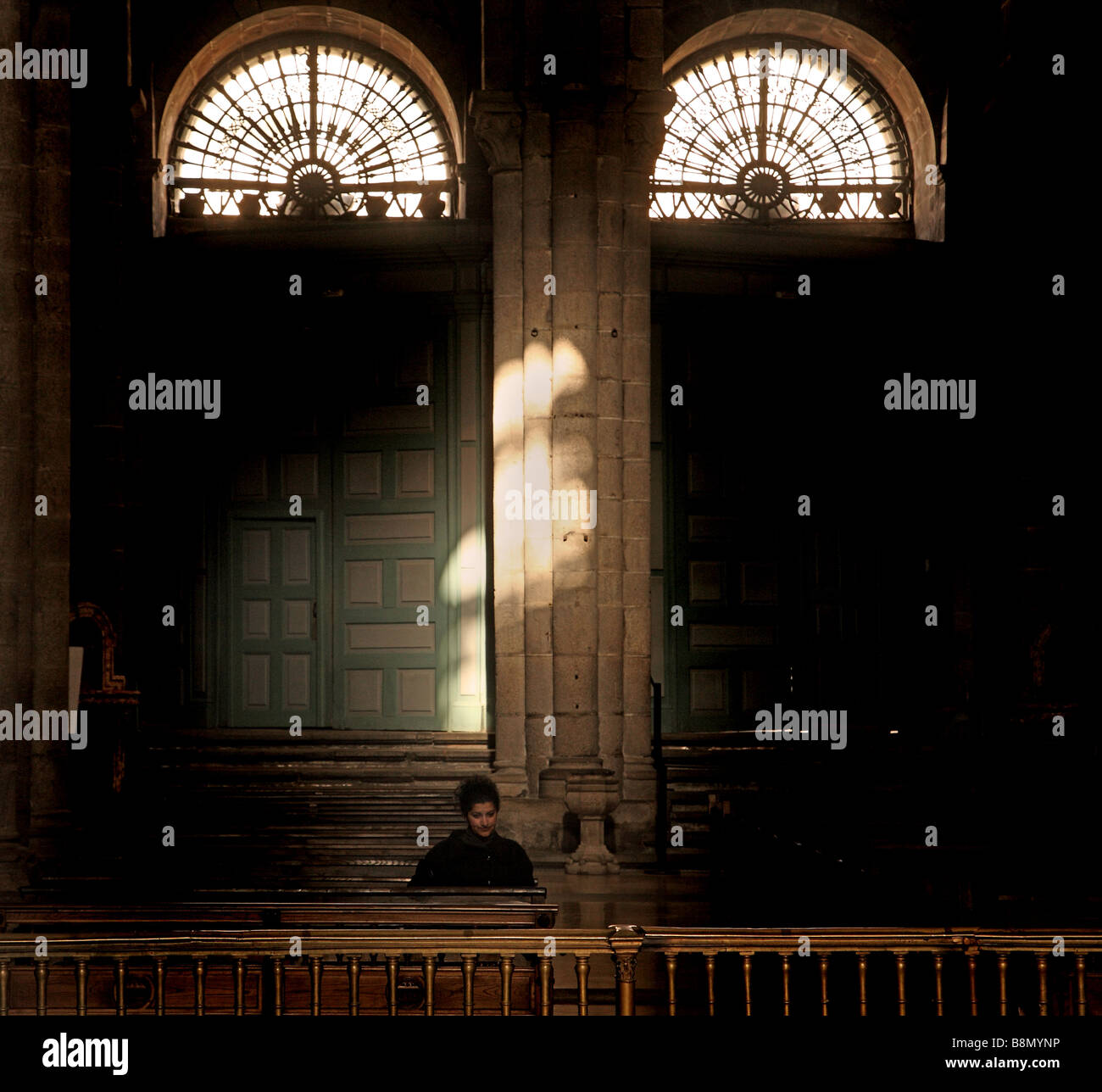 Santiago de compostela cattedrale interno Foto Stock