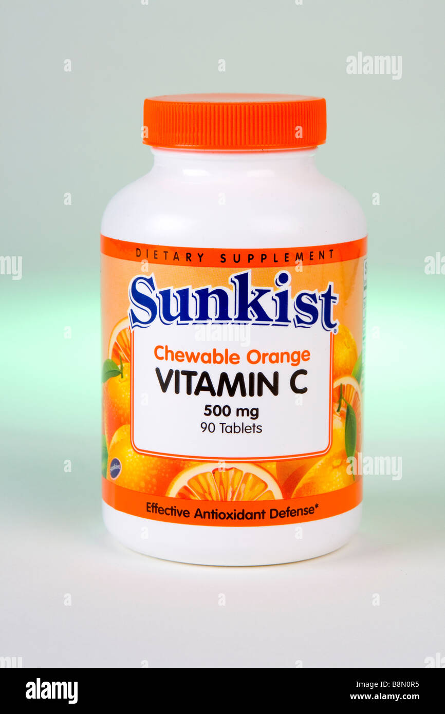 Studio di vitamina C masticabile Foto Stock