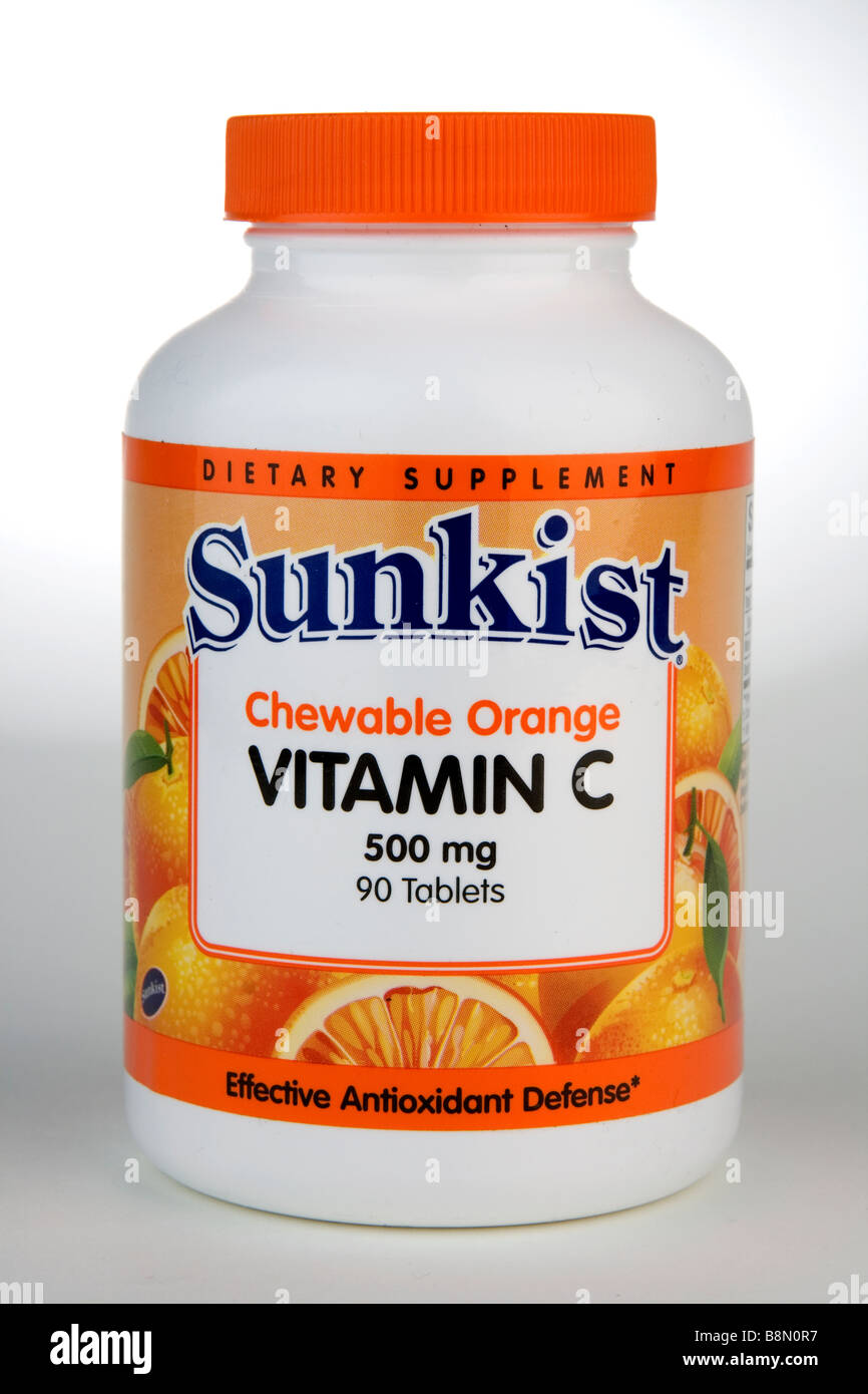 Studio di vitamina C masticabile Foto Stock