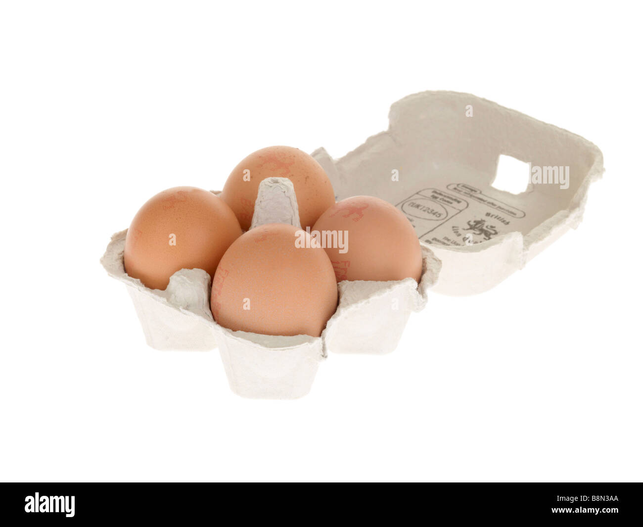 Scatola in cartone della gamma gratis uova Foto Stock
