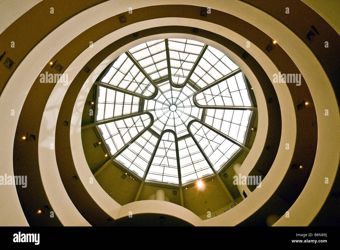 Lucernario nel museo Guggenheim, Foto Stock