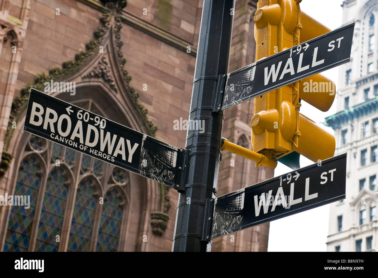 Wall street Manhattan Foto Stock