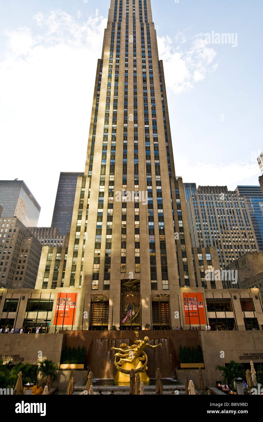 Il Rockefeller Center, costruito 1929 - 1934 Foto Stock