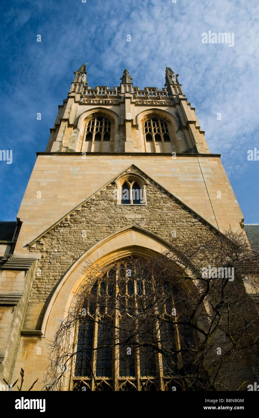 Guardando il Merton College Chapel Oxford Foto Stock