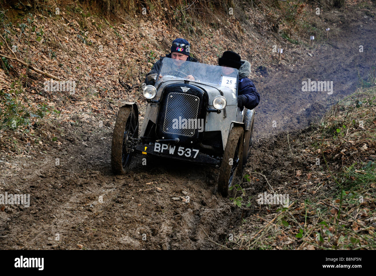 Exmoor VSCC prova della frangia 21 febbraio 2009 Austin 7 speciali 747cc 1937 Foto Stock