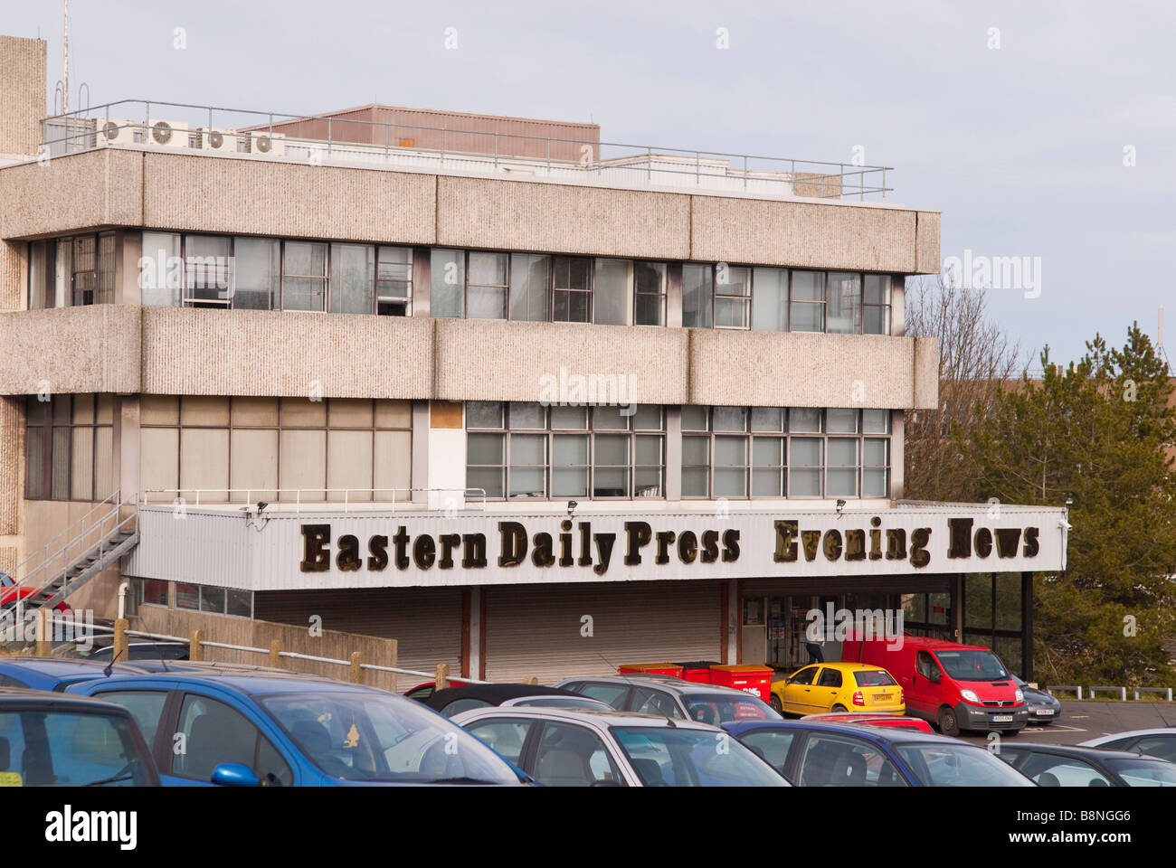 Il orientale stampa quotidiano Evening News uffici a Norwich, Norfolk, Regno Unito Foto Stock