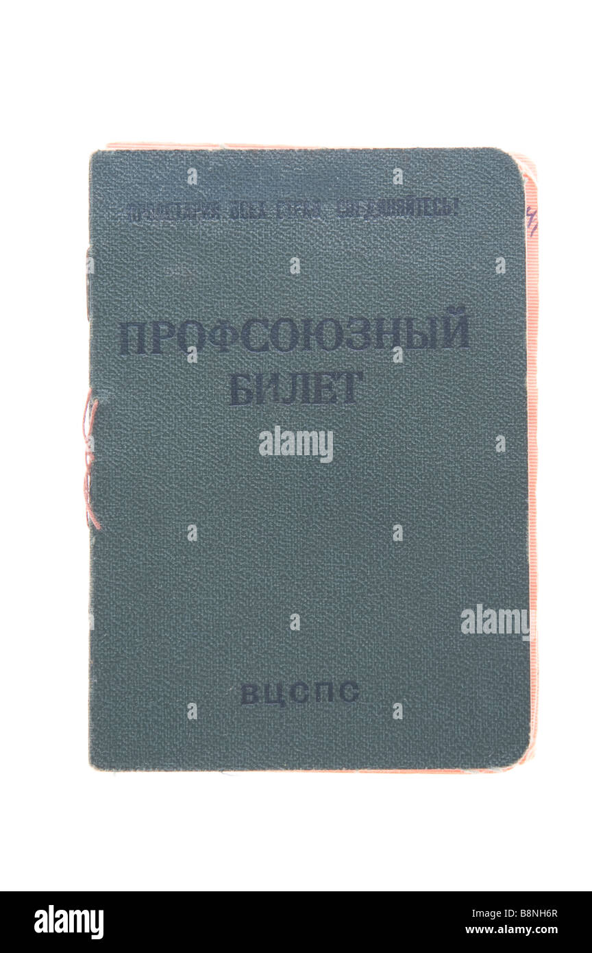 Oggetto sul commercio bianco union card Foto Stock