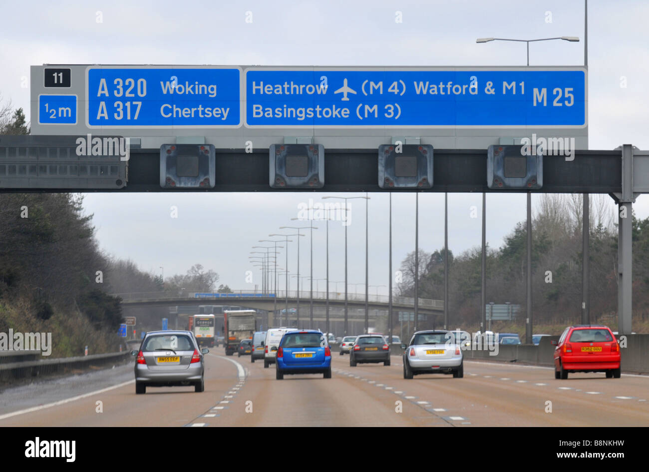 M25 autostrada, Gran Bretagna, Regno Unito Foto Stock