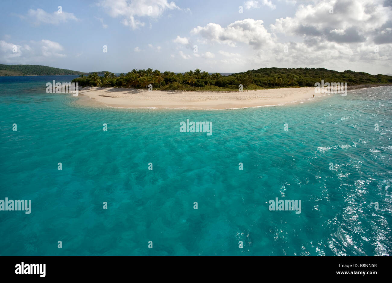 Sandy Cay nel British West Indies Sandy Cay è un'isola disabitata appena a nord di Tortola Foto Stock