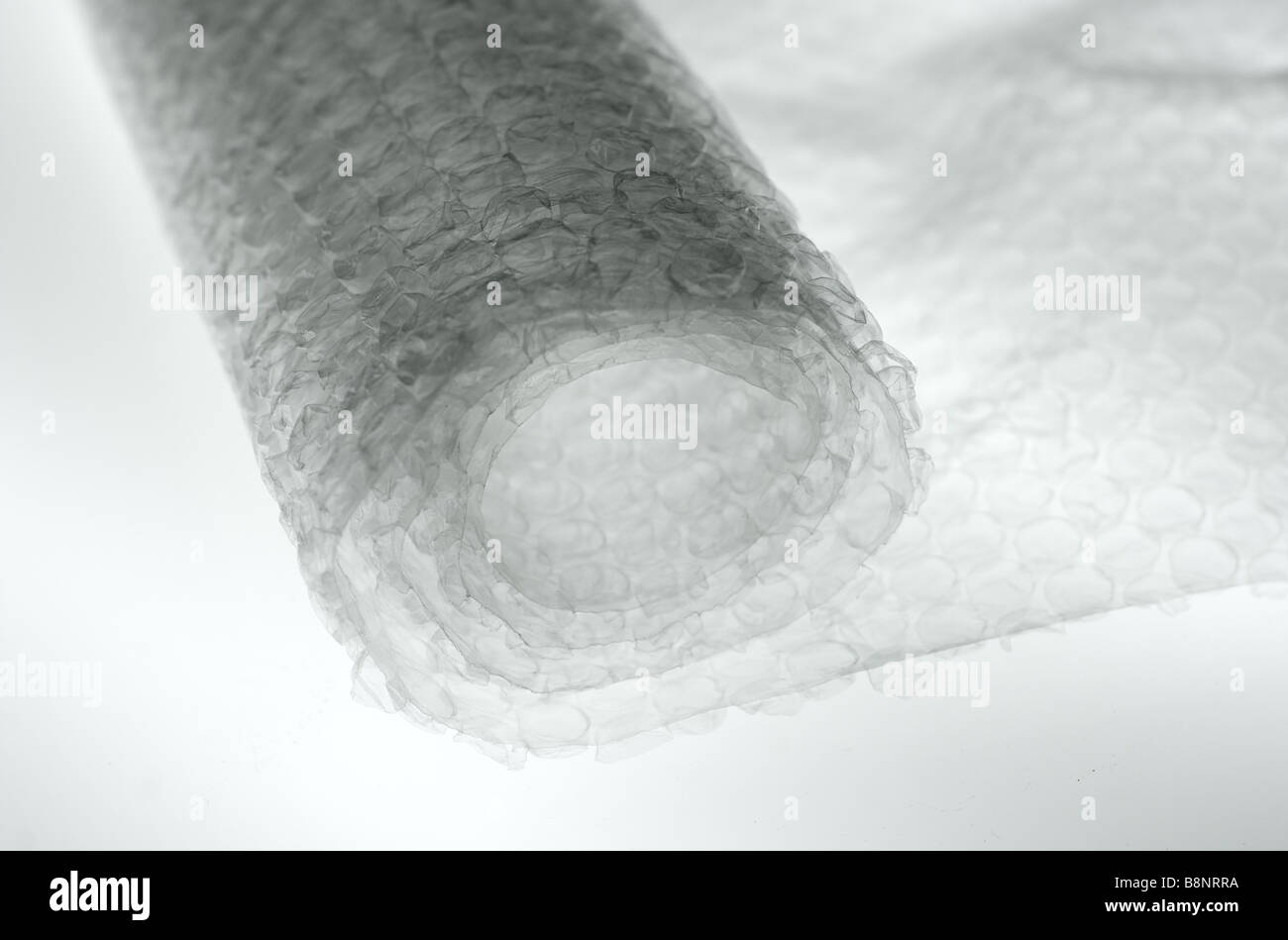 Immagine viva di un rotolo di materiale plastico Bubble Wrap Foto Stock