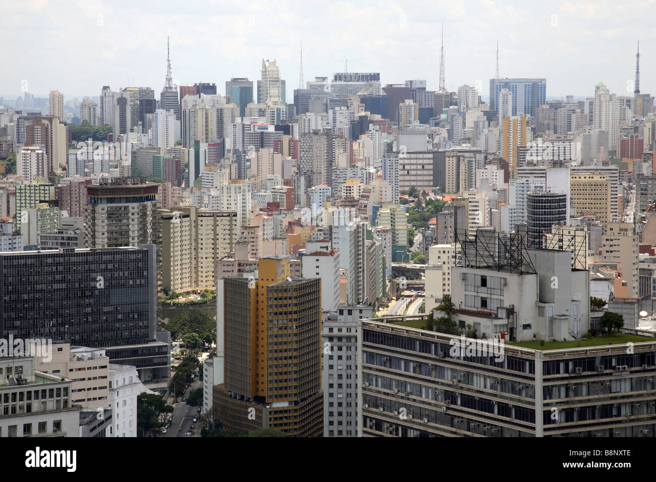 Skyline della città di Sao Paulo in Brasile Foto Stock