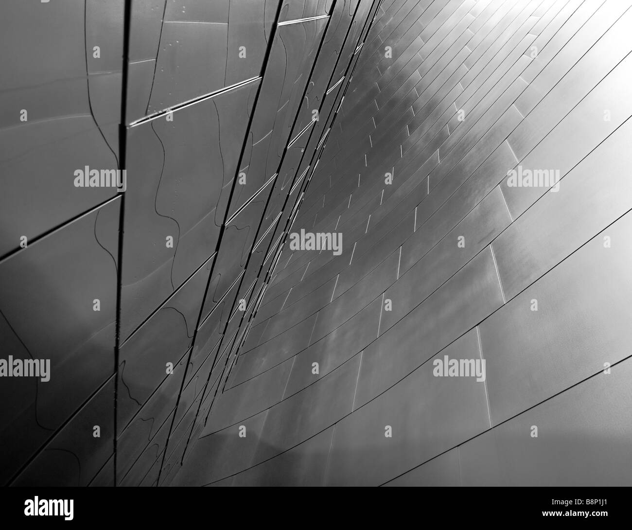 Dettaglio del Walt Disney Concert Hall di Los Angeles Foto Stock