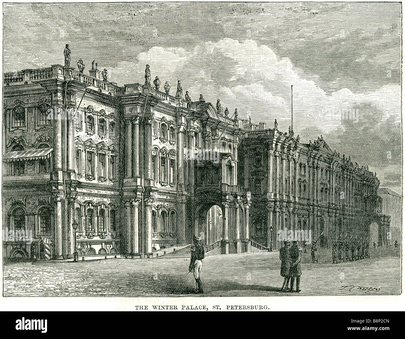 Palazzo d'inverno st petersburh Russia zar russo 1877 Foto Stock