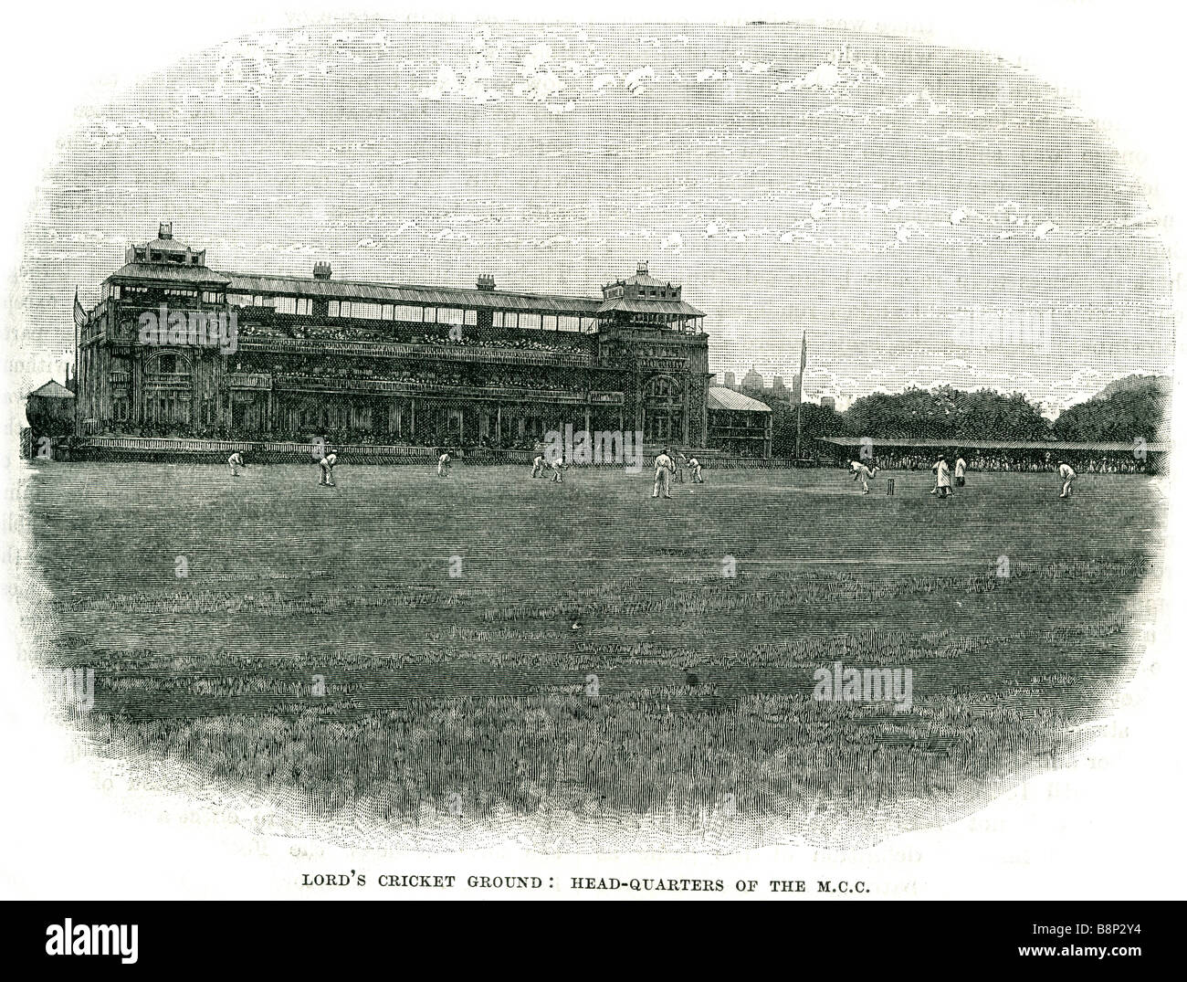 Il Lords Cricket Ground capo quarti M C C St John's Wood Londra Foto Stock