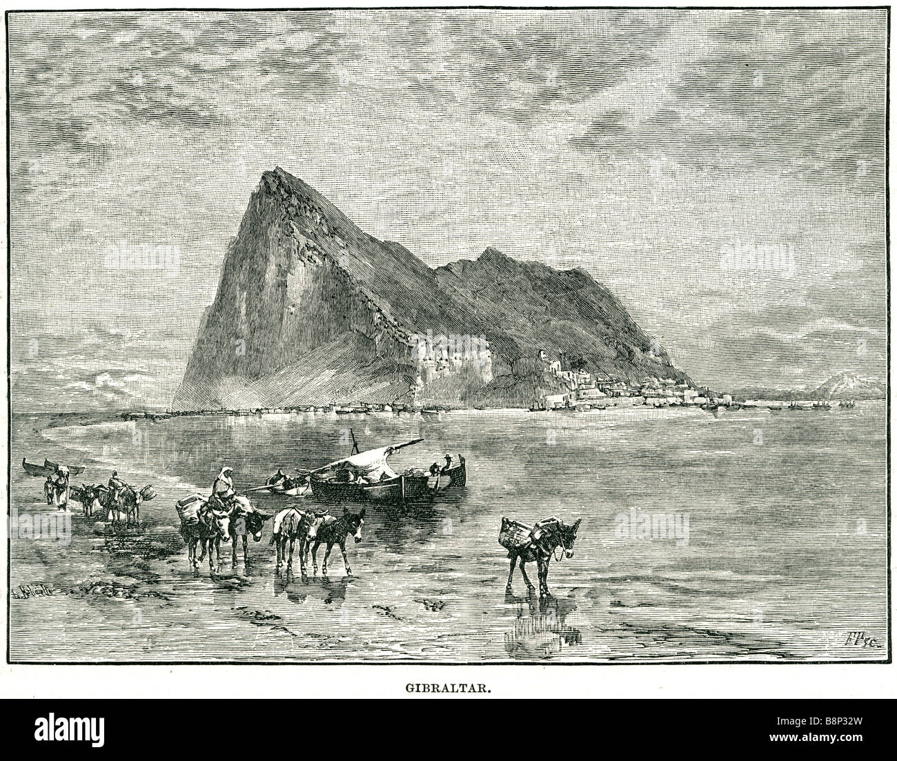 Gibilterra 1818 British Overseas territorio della penisola Iberica Forze Armate Foto Stock