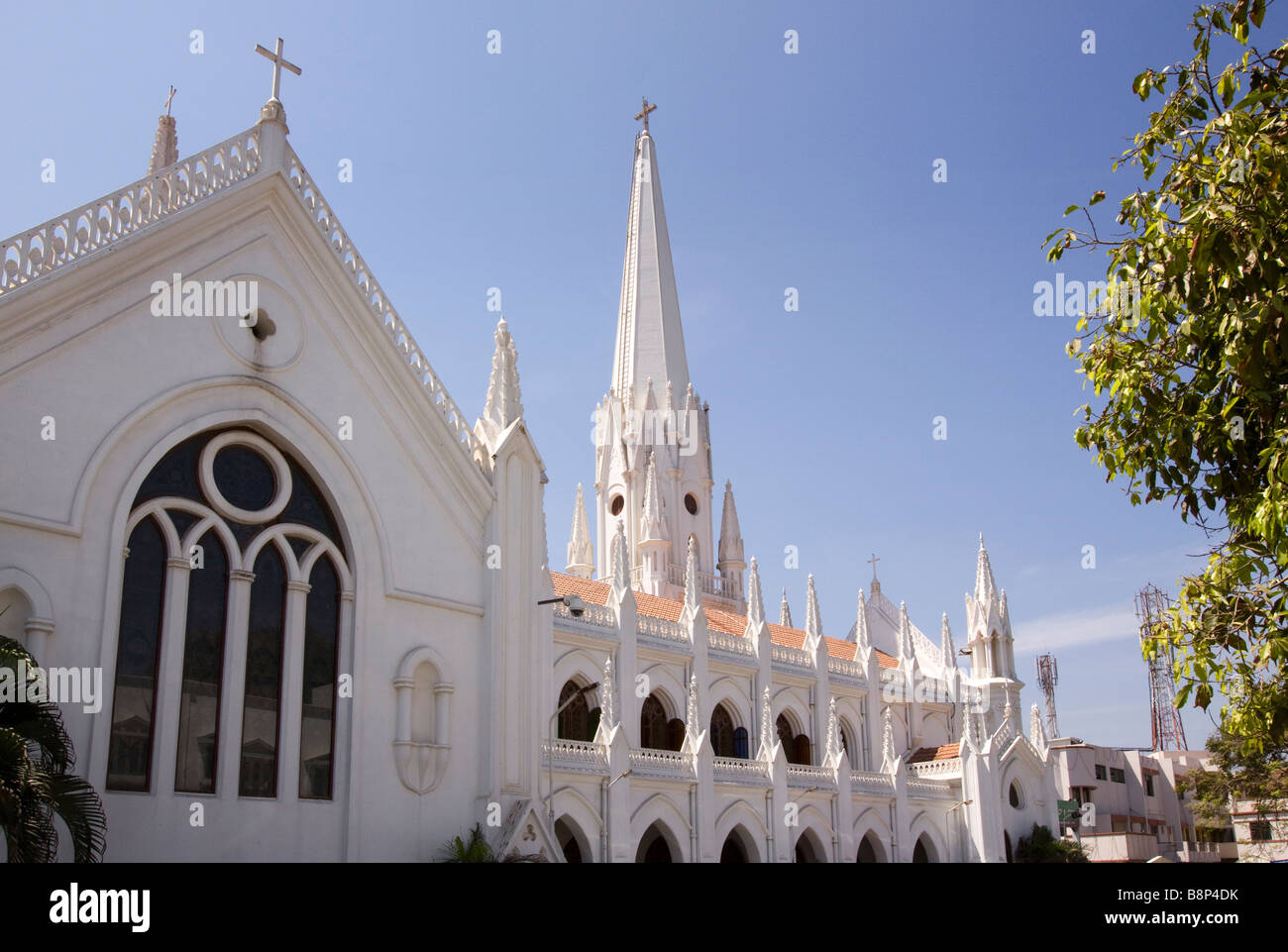 India Tamil Nadu Chennai Santhome cattolica Basilica Cattedrale Foto Stock