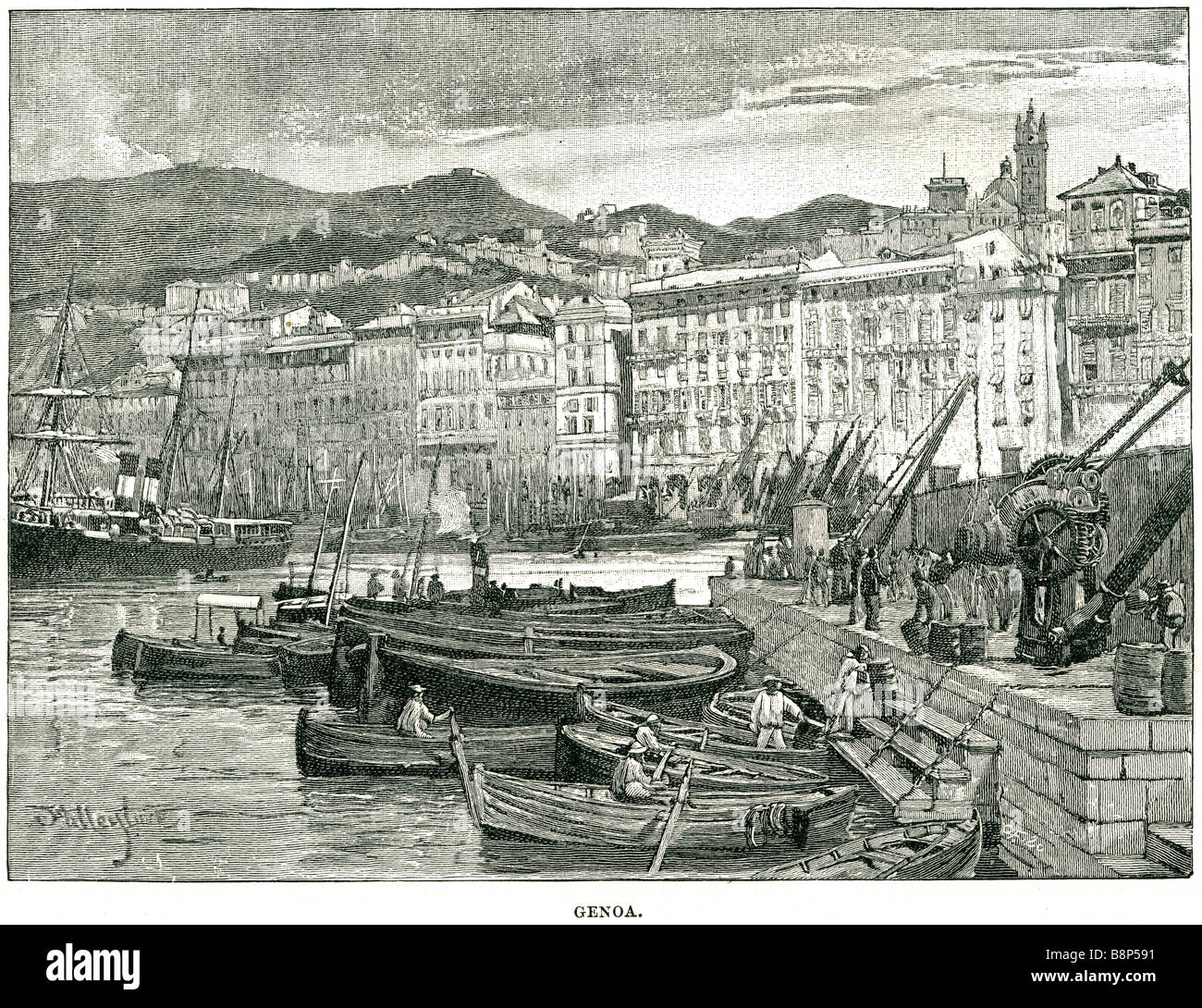 Genova città italiana nord italia capitale di provincia Liguria Crusader membro Foto Stock