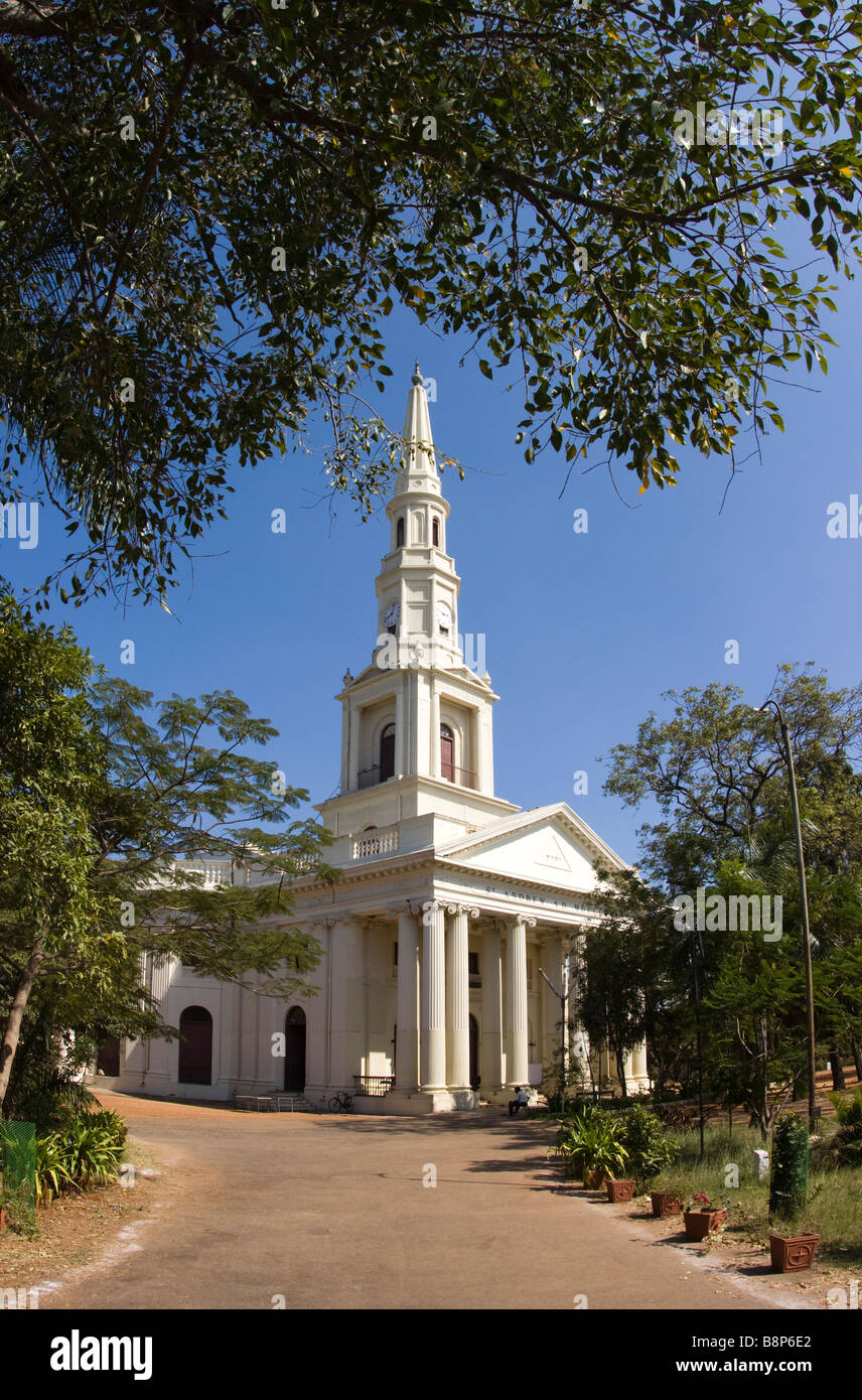 India Tamil Nadu Chennai Egmore St Andrews Chiesa la Scottish Kirk esterno Foto Stock