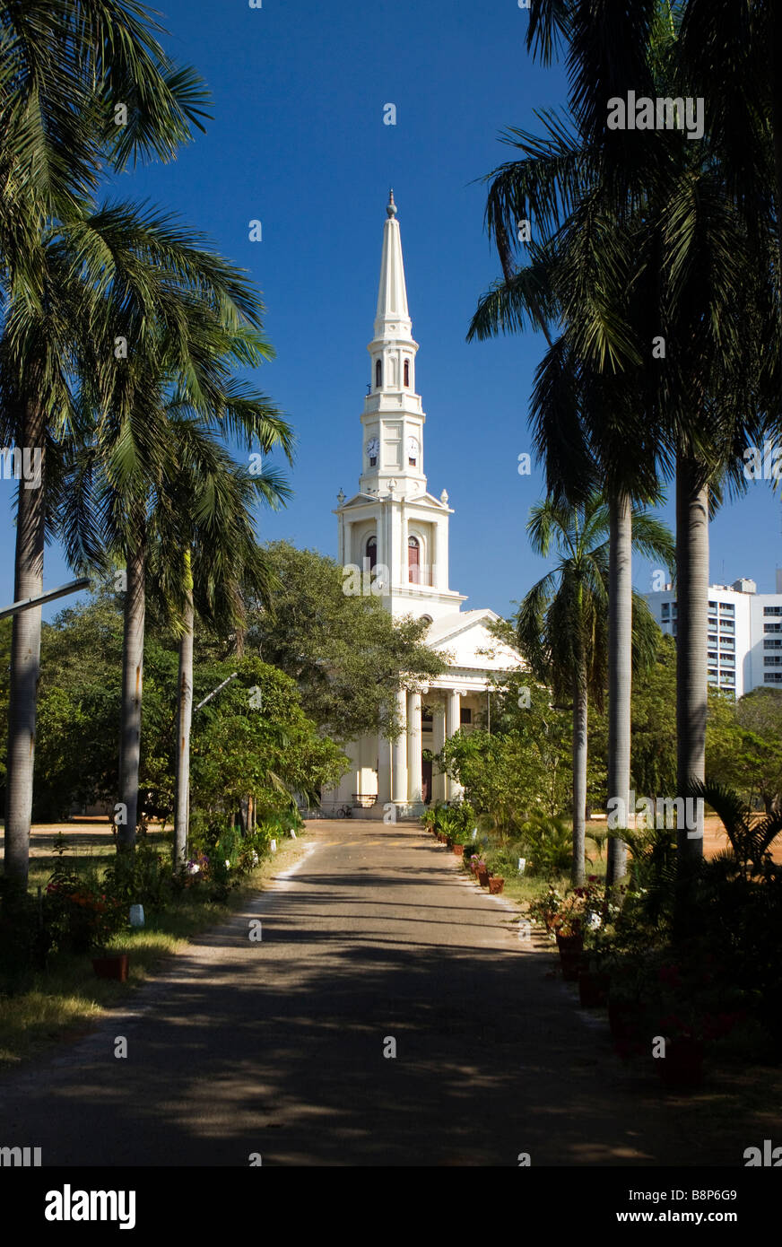 India Tamil Nadu Chennai Egmore St Andrews Chiesa la Scottish Kirk esterno Foto Stock