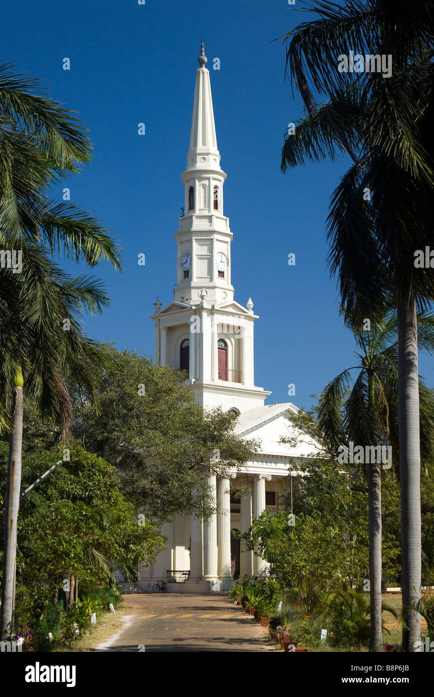 India Tamil Nadu Chennai Egmore St Andrews Chiesa la Scottish Kirk esterno Foto Stock