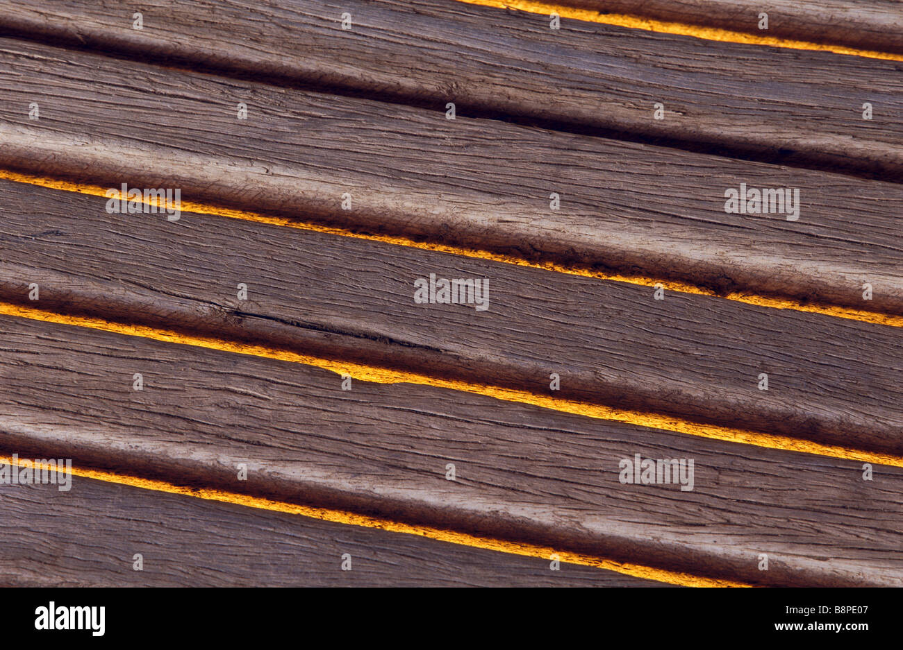 Dettaglio doghe in legno Foto Stock