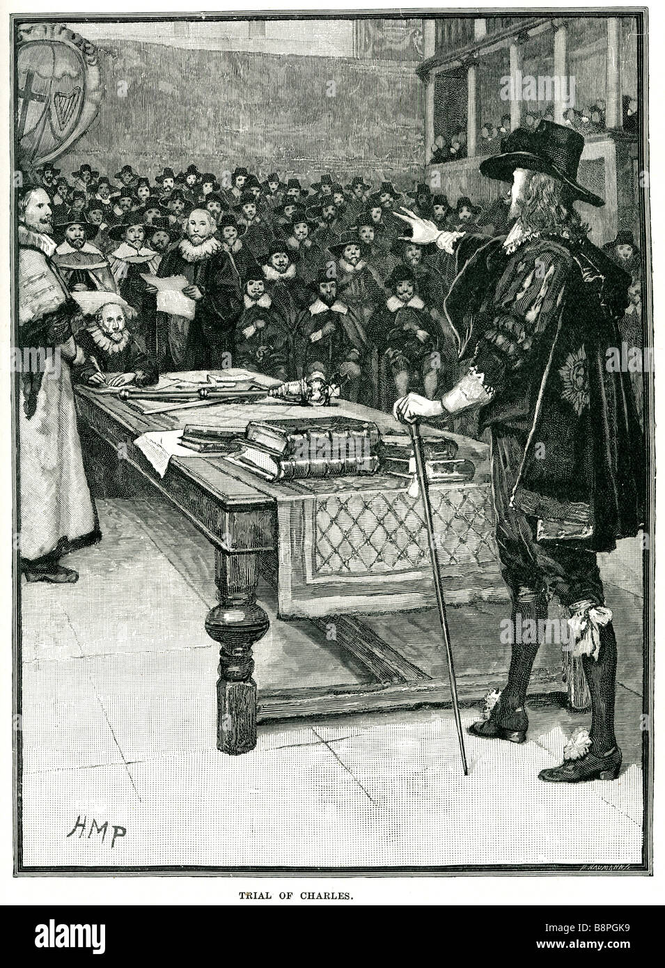 Processo di charles Charles I (19 novembre 1600 - 30 gennaio 1649) era il re d'Inghilterra, in Scozia e in Irlanda dal 27 marzo 1625 unt Foto Stock
