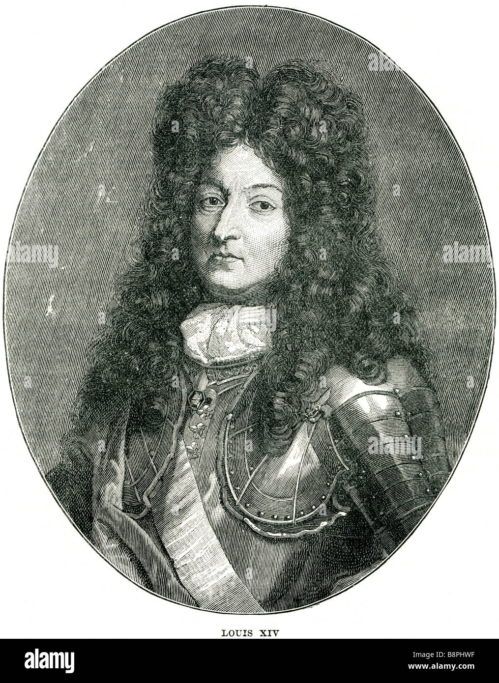 Louis XIV (5 settembre 1638 - 1 settembre 1715) ha statuito come Re di Francia e di Navarra. Salito al trono pochi mesi befo Foto Stock