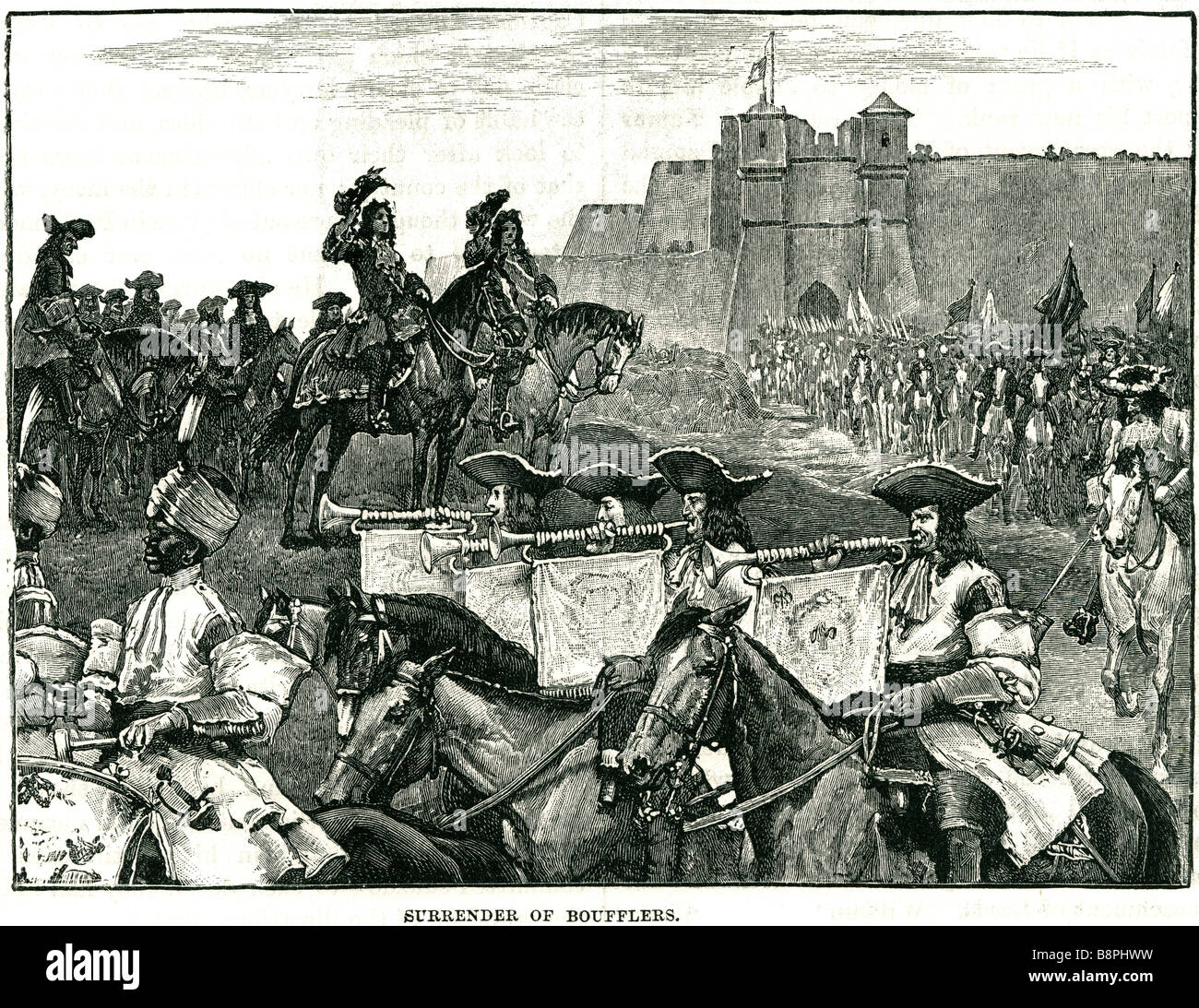 La rinuncia di boufflers Louis François, Duc de Boufflers, Comte de Cagny (Gennaio 10, 1644 in Crillon, Oise - Agosto 22, 1711 in Foto Stock