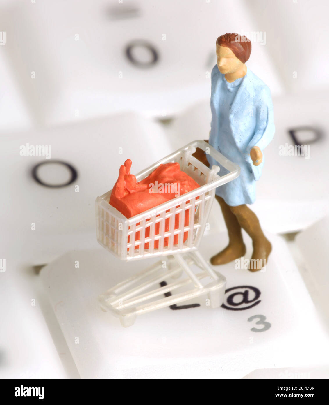 Simbolo per computer online shopping Foto Stock