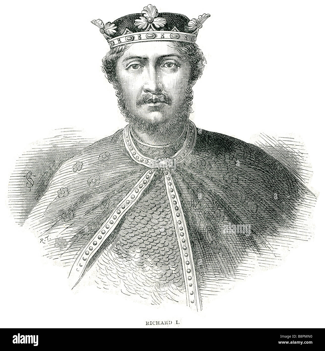 Richard MI (8 settembre 1157 - 6 Aprile 1199) era il Re di Inghilterra dal 6 luglio 1189 fino alla sua morte nel 1199. Egli si è anche pronunciata come Duca Foto Stock