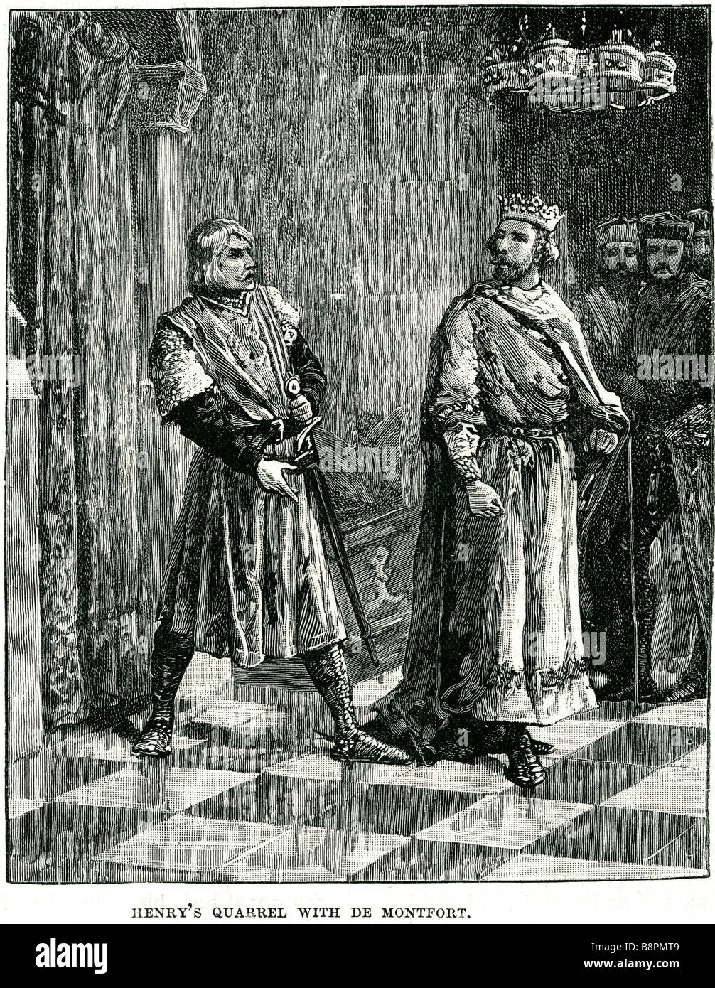Henry's litigare con de Montfort Jean de Montfort (morto il 27 novembre 1283) era signore di Toron dal 1257 al 1266 e signore di pneumatico f Foto Stock