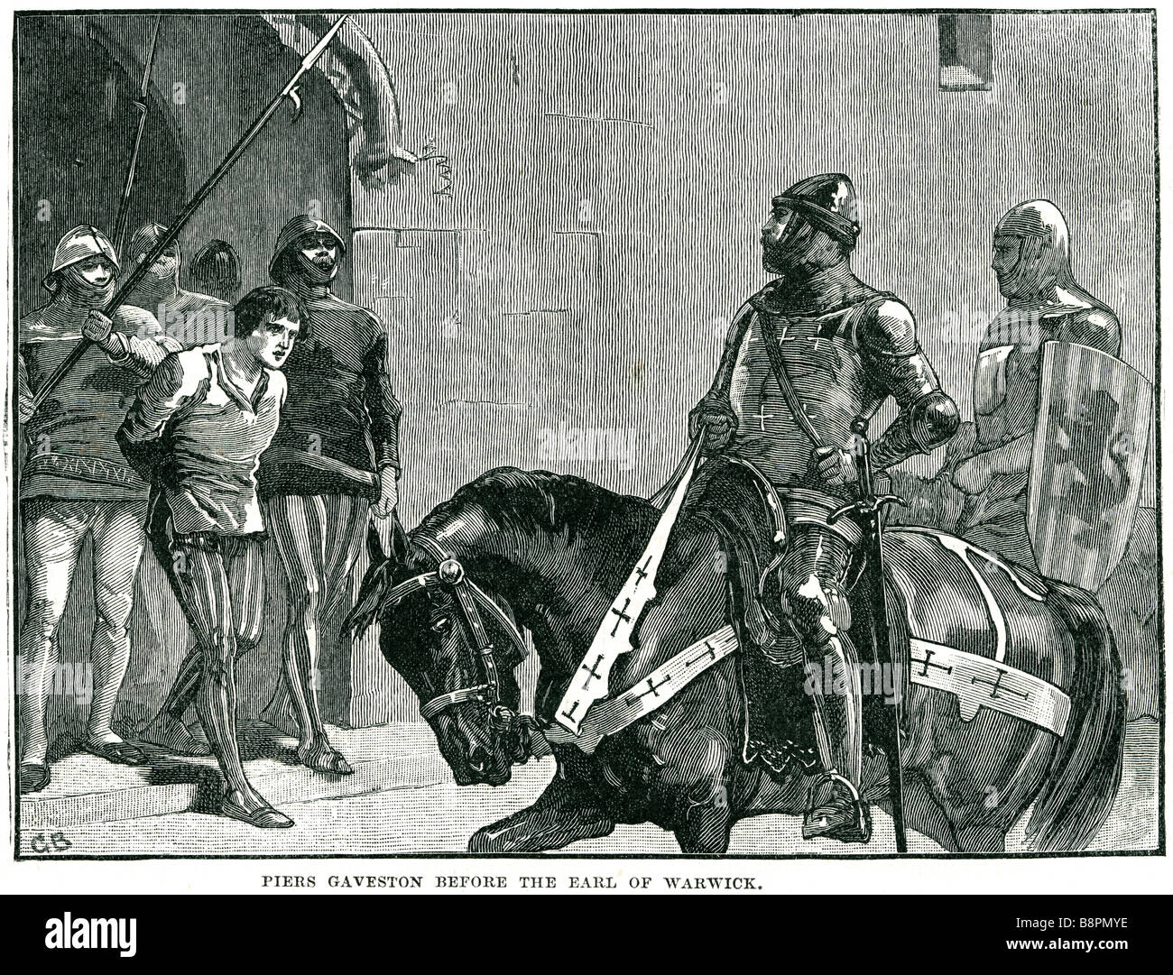 Piers gaveston prima che il conte di Warwick Piers Gaveston, 1° Conte di Cornovaglia (c. 1284 - 19 giugno 1312) era il favorito e p Foto Stock