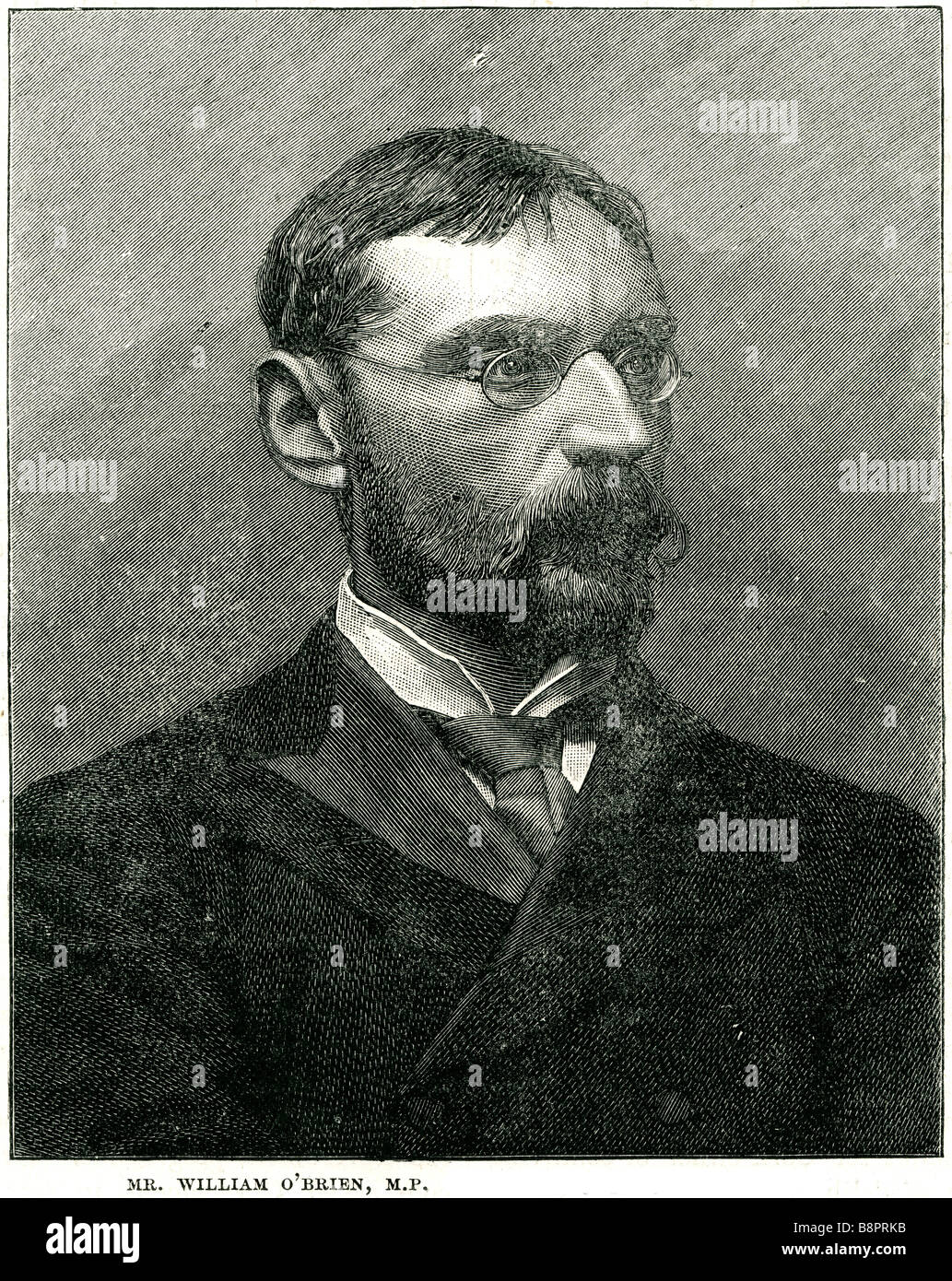 Signor William O'Brien 1852 1928 Membro del parlamento irlandese giornalista nazionalista agitatore agrario sociale politico rivoluzionario Foto Stock