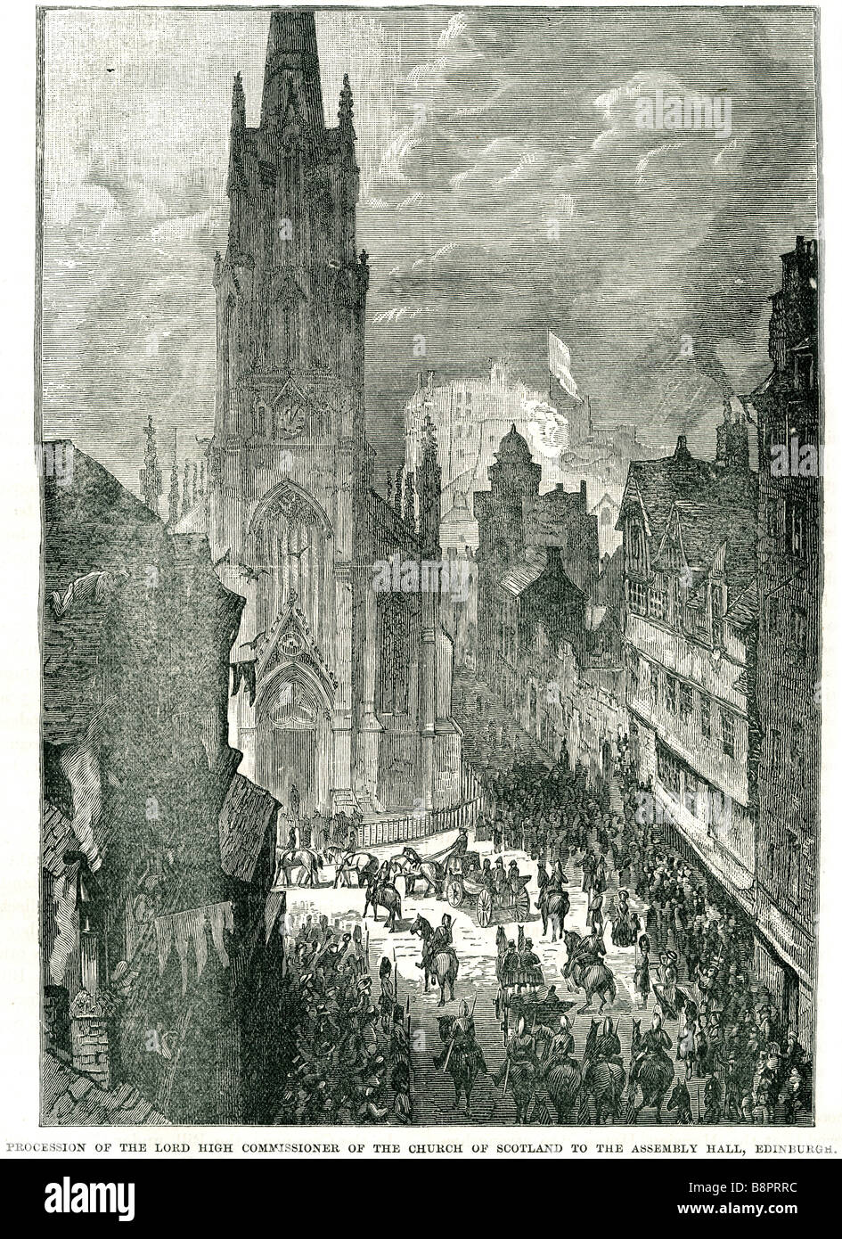 Processione Signore Alto Commissario della Chiesa di Scozia Assembly Hall Edinburgh 1874 Sir William Playfair Foto Stock