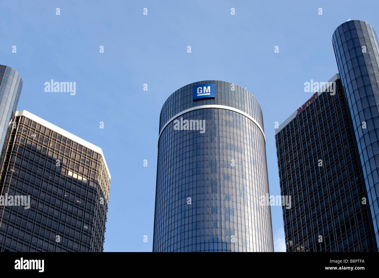 General Motors World Headquarters presso il Renaissance Center di Detroit Michigan STATI UNITI Foto Stock