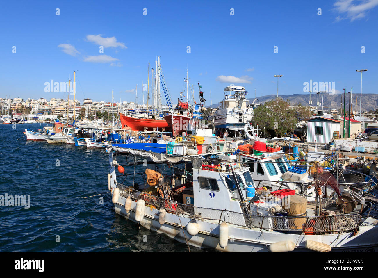 Grecia attiki atene kalamaki alimos marina yacht Foto Stock