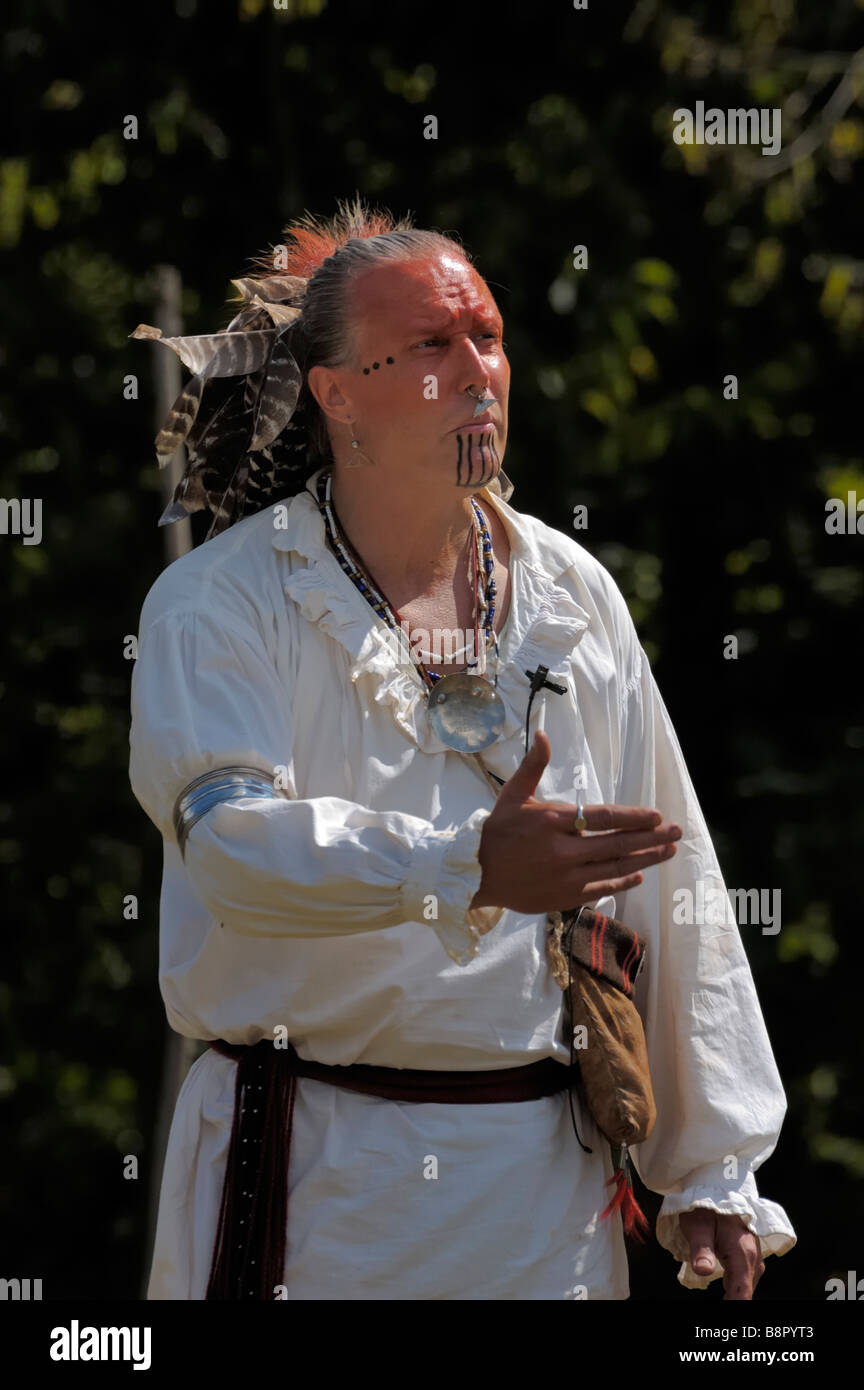 Chief Blackfish del Shawnee tribù all'Assedio di Fort Boonesborough Foto Stock