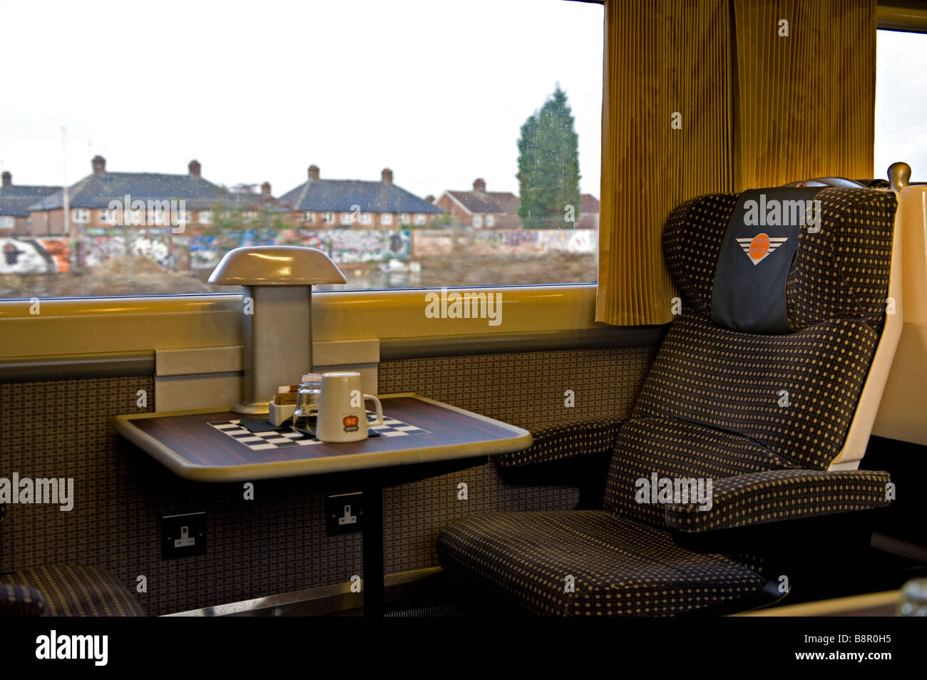 Interno di una Grand Central Railway first class Mark 3 carrello HST Foto Stock