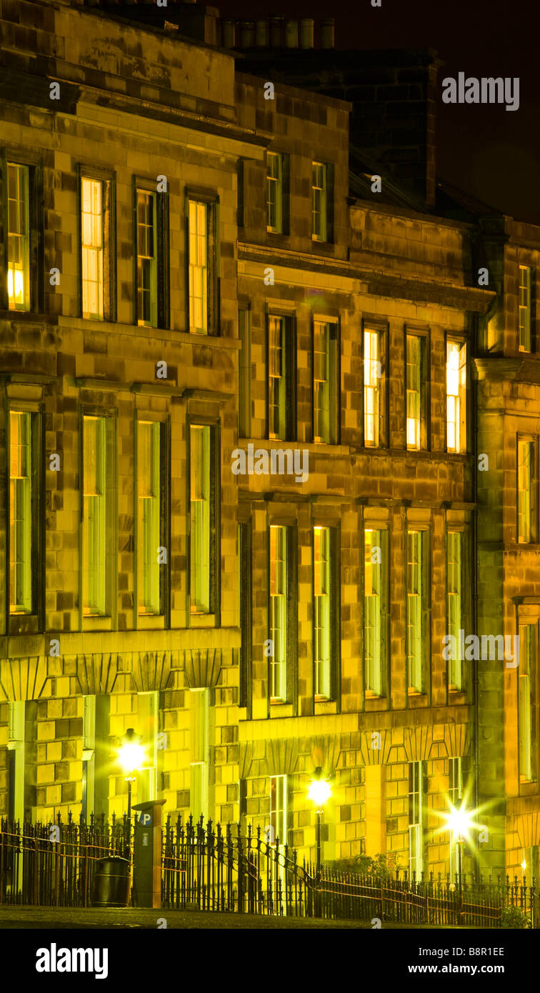 Scozia Edinburgh New Town tipica architettura georgiana degli edifici trovati nella zona di New Town Foto Stock