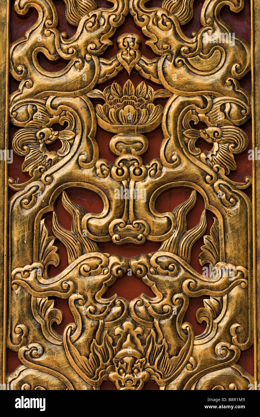 Scultura cinese del Chin Swee tempio, Genting Highland, Malaysia Foto Stock