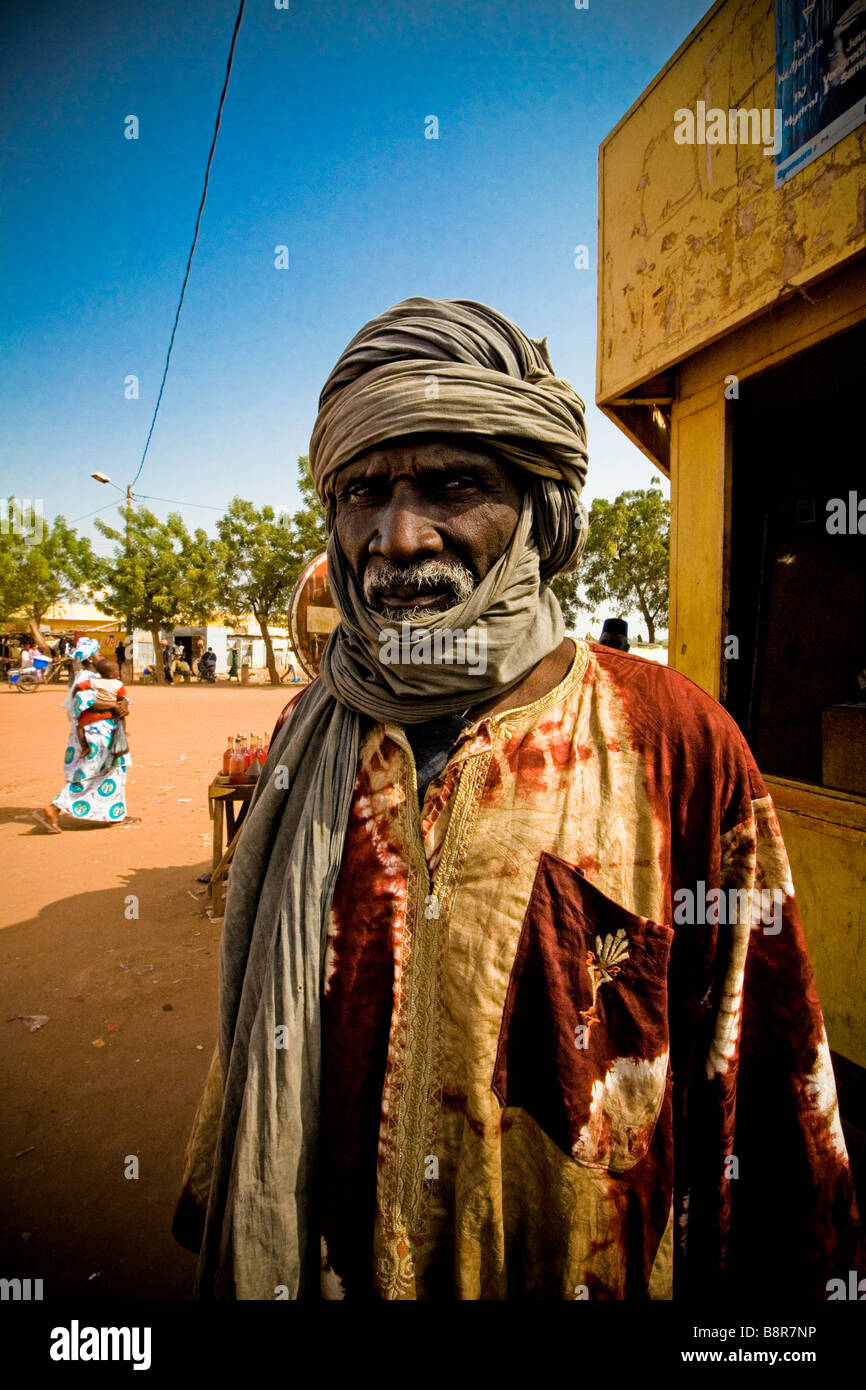 Touareg uomo Mopti Mali Africa occidentale Foto Stock