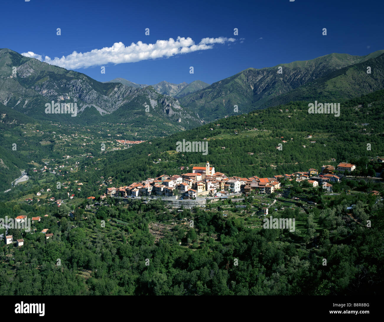 Bollne Vesubie nelle Alpi Marittime francesi, Francia, Bollene Vesubie Foto Stock