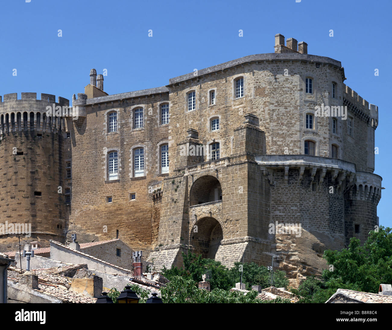 Chateau Suze la Rousse, Francia Foto Stock