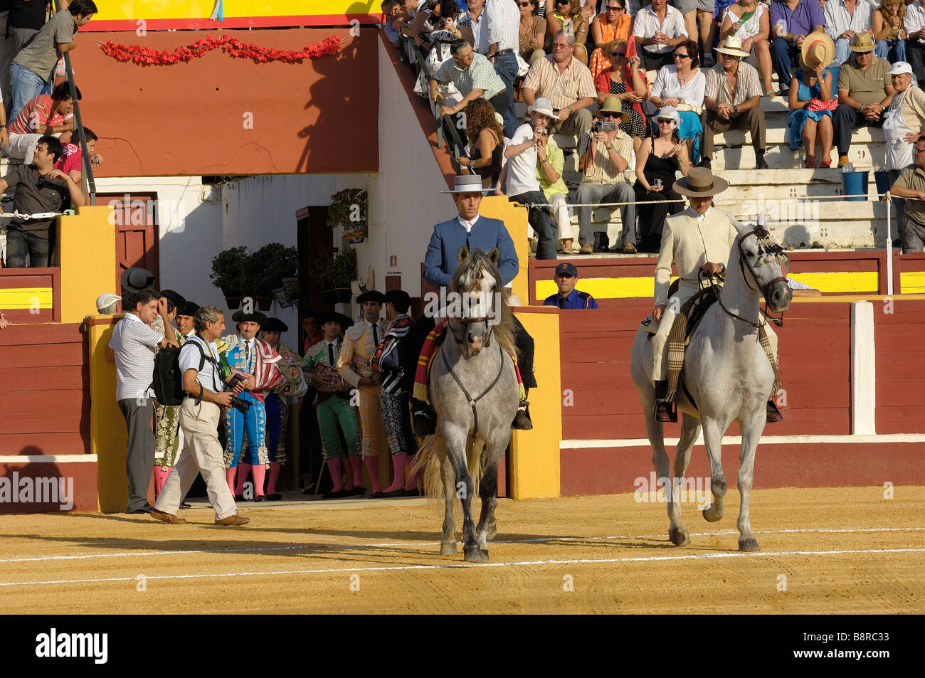 Spagnolo Paseillo toreri a Fuengirola fair provincia di Malaga Andalusia Spagna Foto Stock